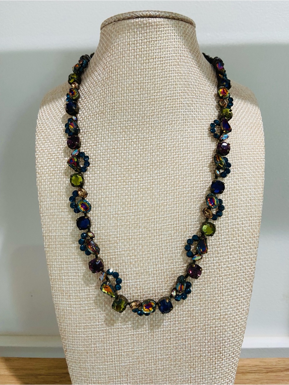 Sorrelli Multicolor Crystal Floral Strand Necklace
